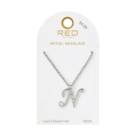Red By Kiss Jewelry - Silver Initial Necklace
