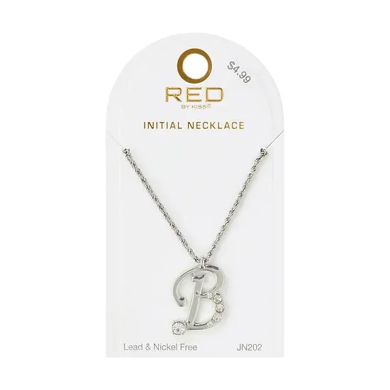 Red By Kiss Jewelry - Silver Initial Necklace