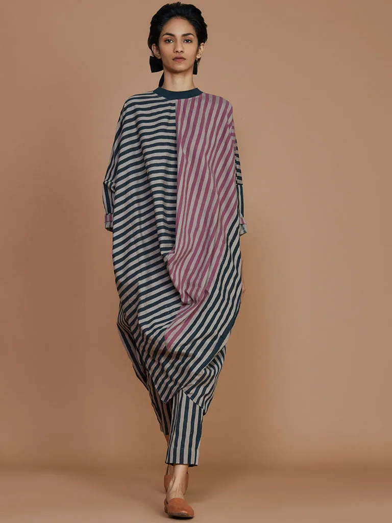 Ribbed Cowl Striped Tunic