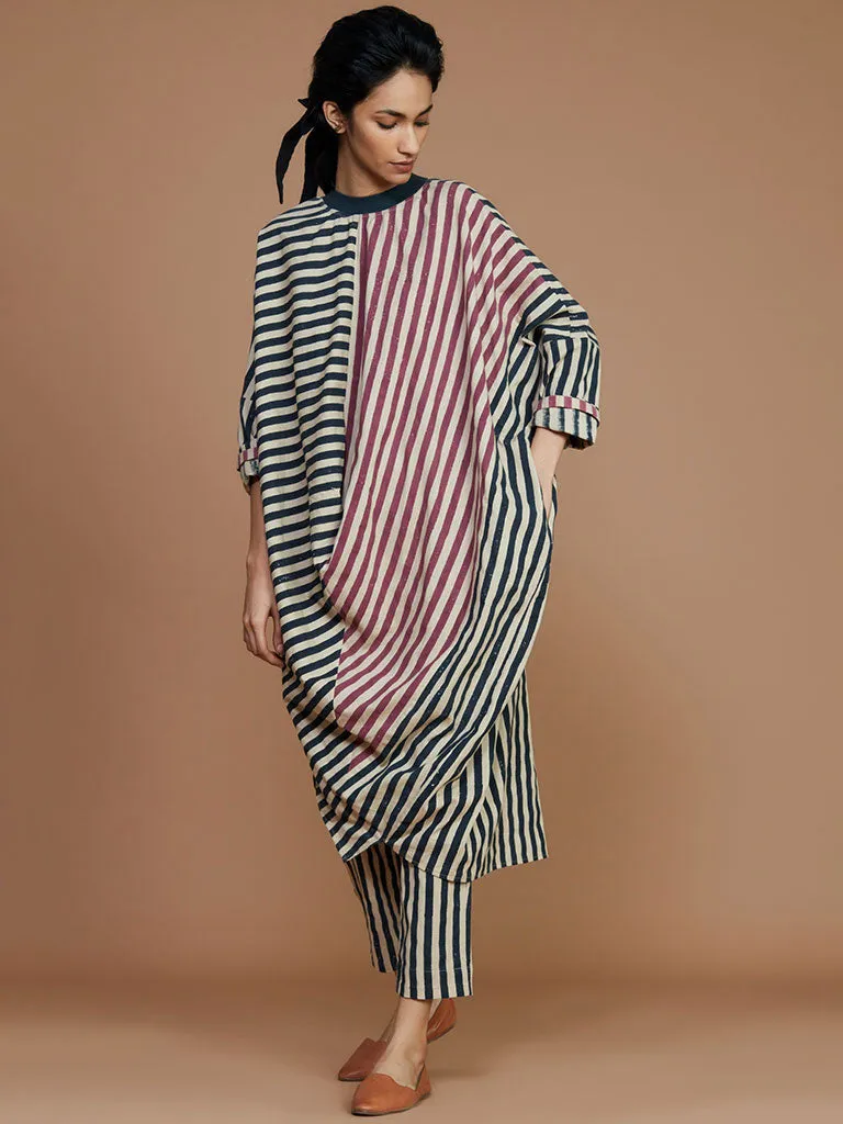 Ribbed Cowl Striped Tunic