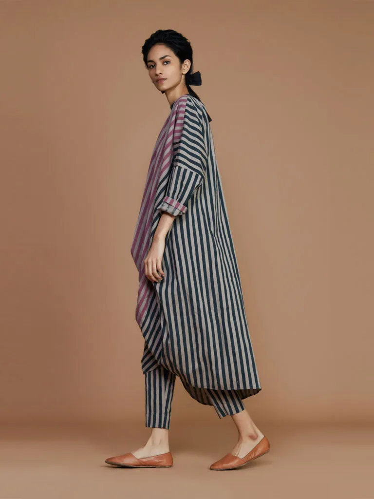 Ribbed Cowl Striped Tunic