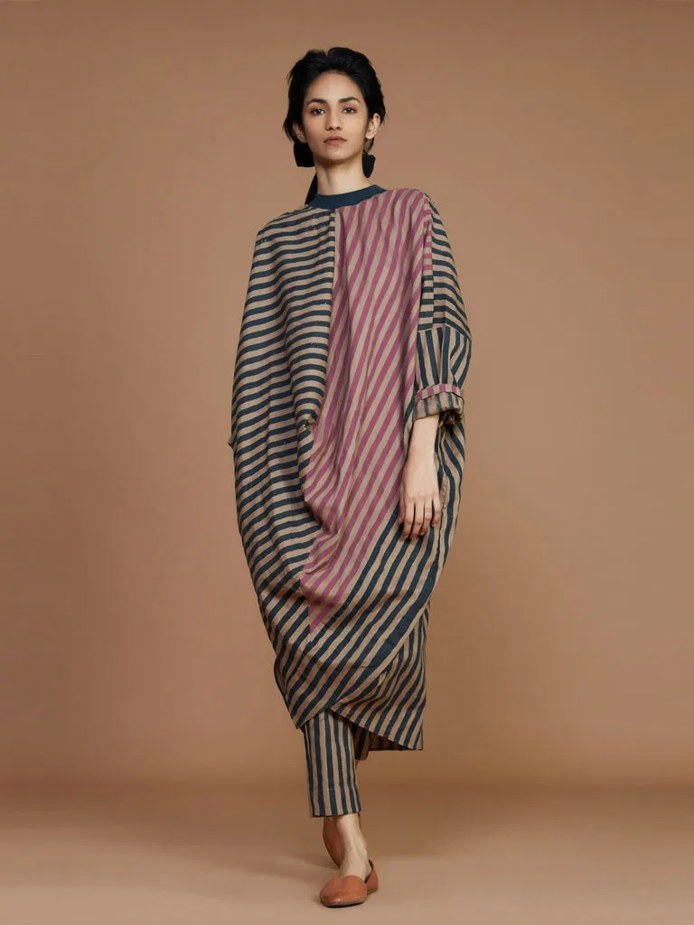 Ribbed Cowl Striped Tunic
