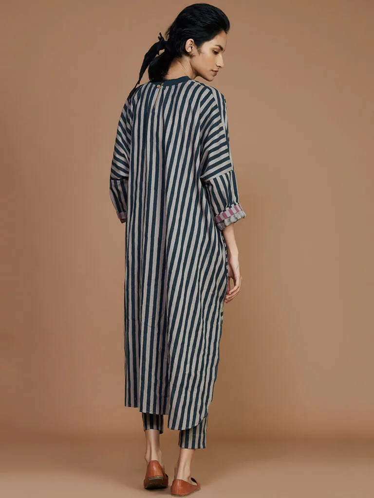 Ribbed Cowl Striped Tunic