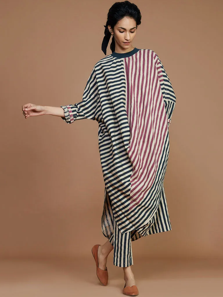 Ribbed Cowl Striped Tunic