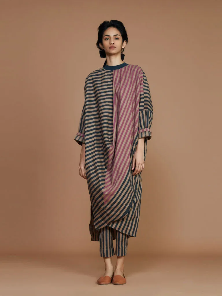 Ribbed Cowl Striped Tunic