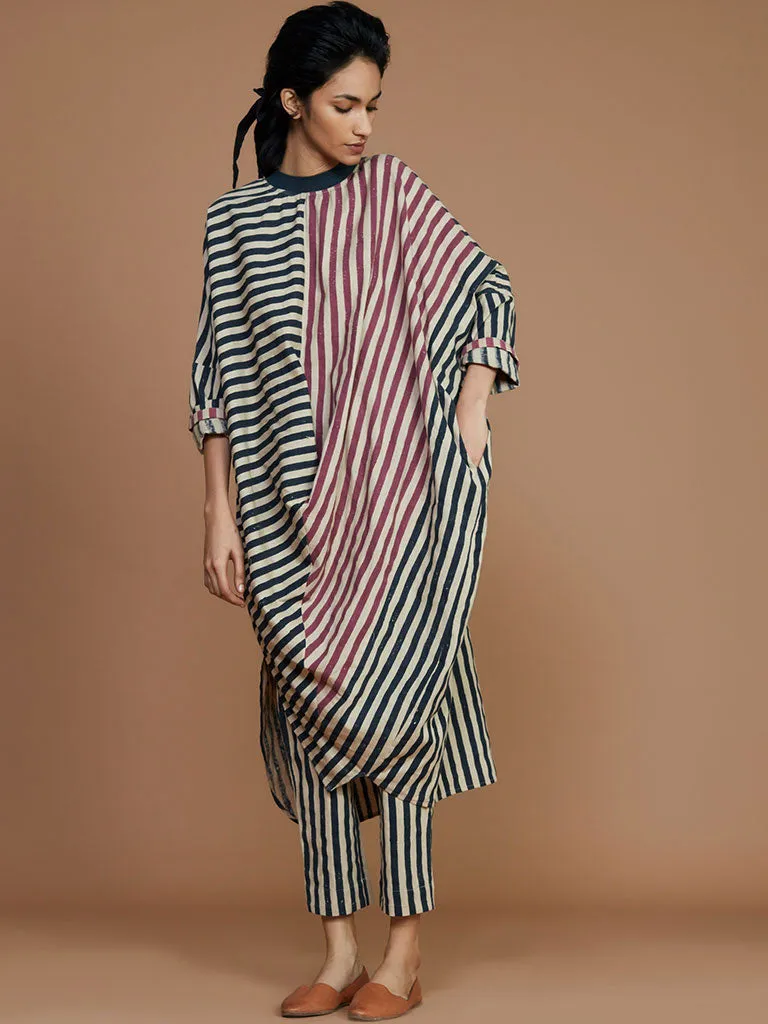 Ribbed Cowl Striped Tunic