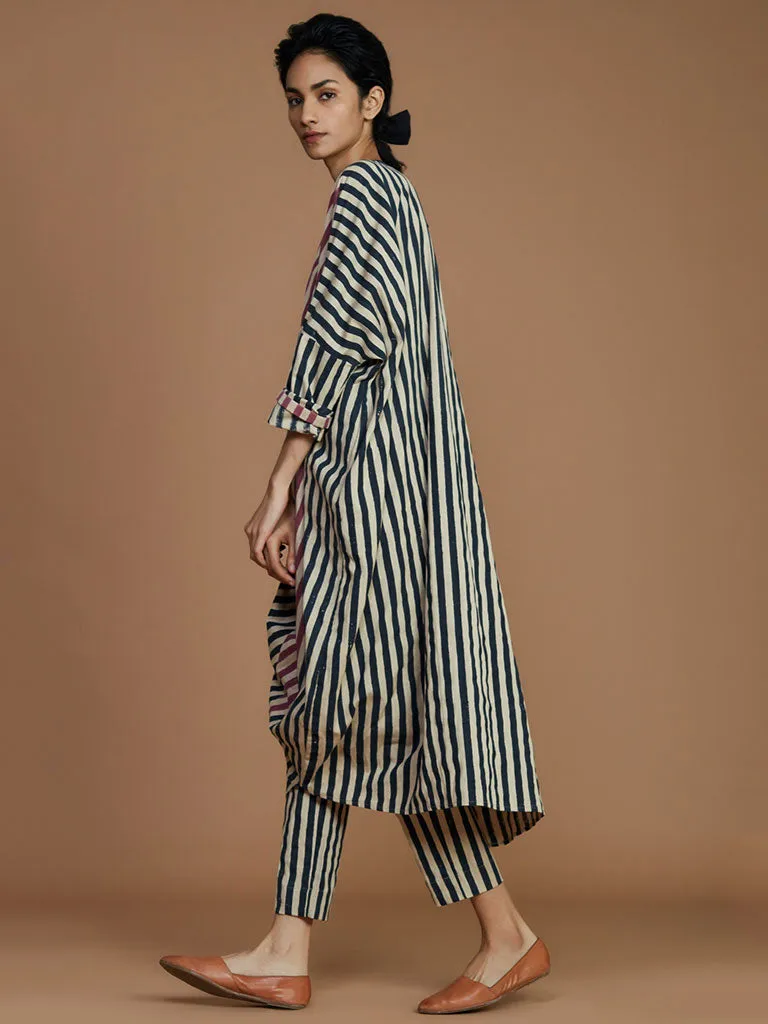 Ribbed Cowl Striped Tunic