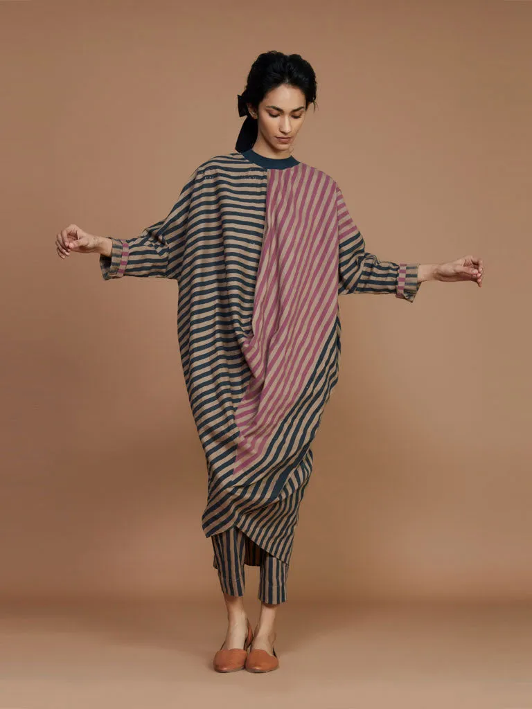 Ribbed Cowl Striped Tunic