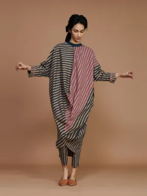 Ribbed Cowl Striped Tunic