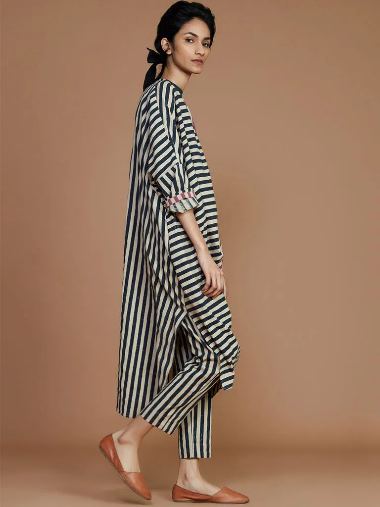 Ribbed Cowl Striped Tunic