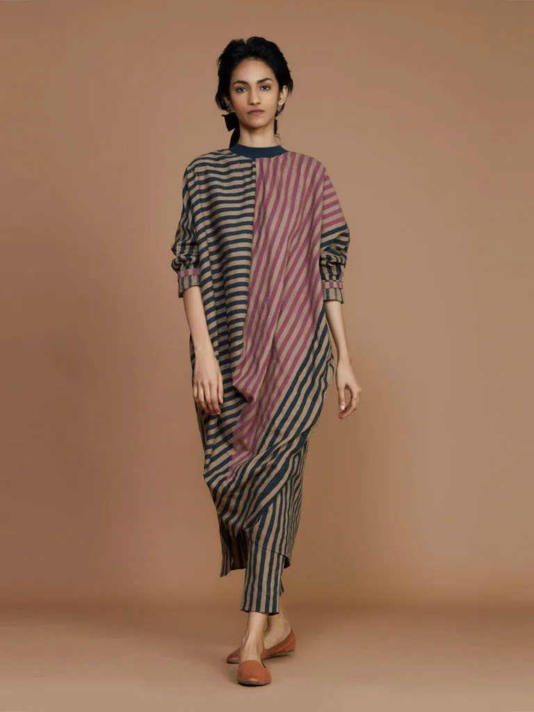 Ribbed Cowl Striped Tunic