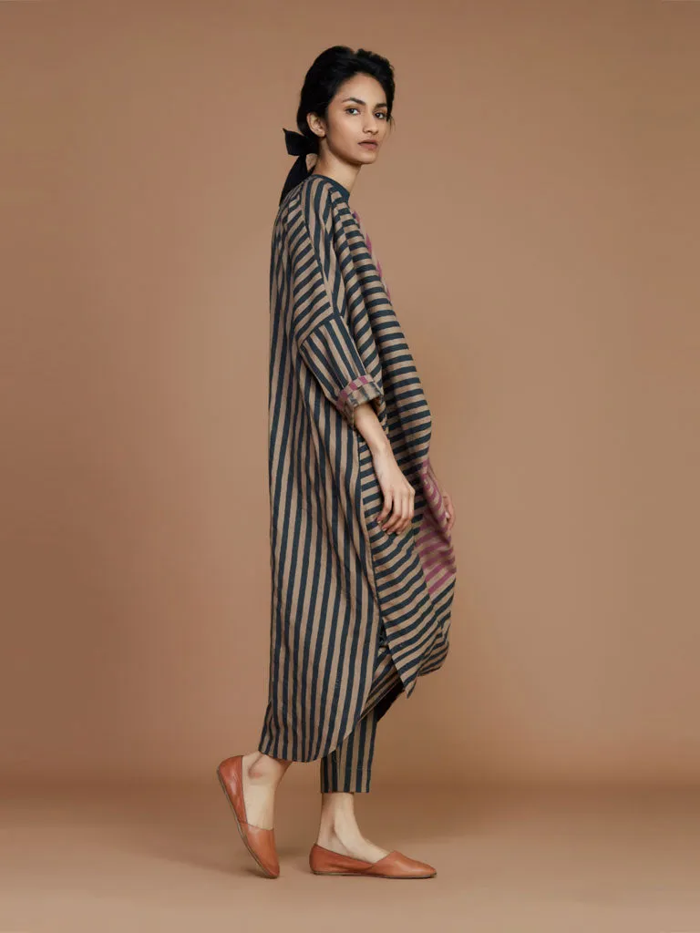 Ribbed Cowl Striped Tunic