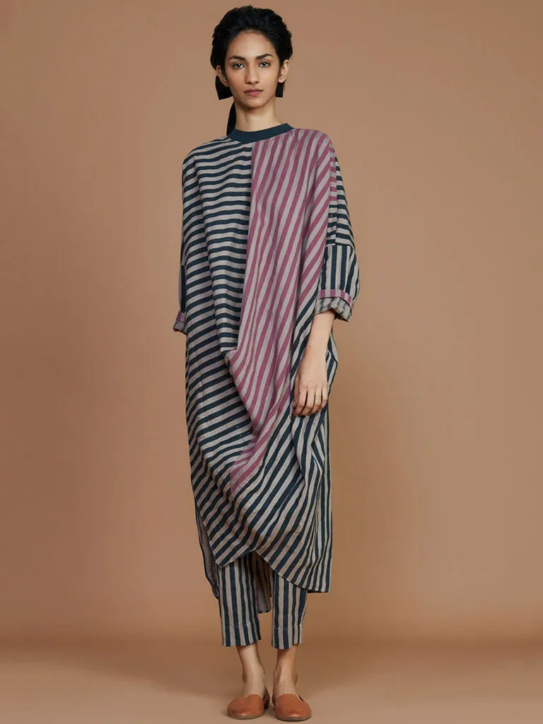 Ribbed Cowl Striped Tunic