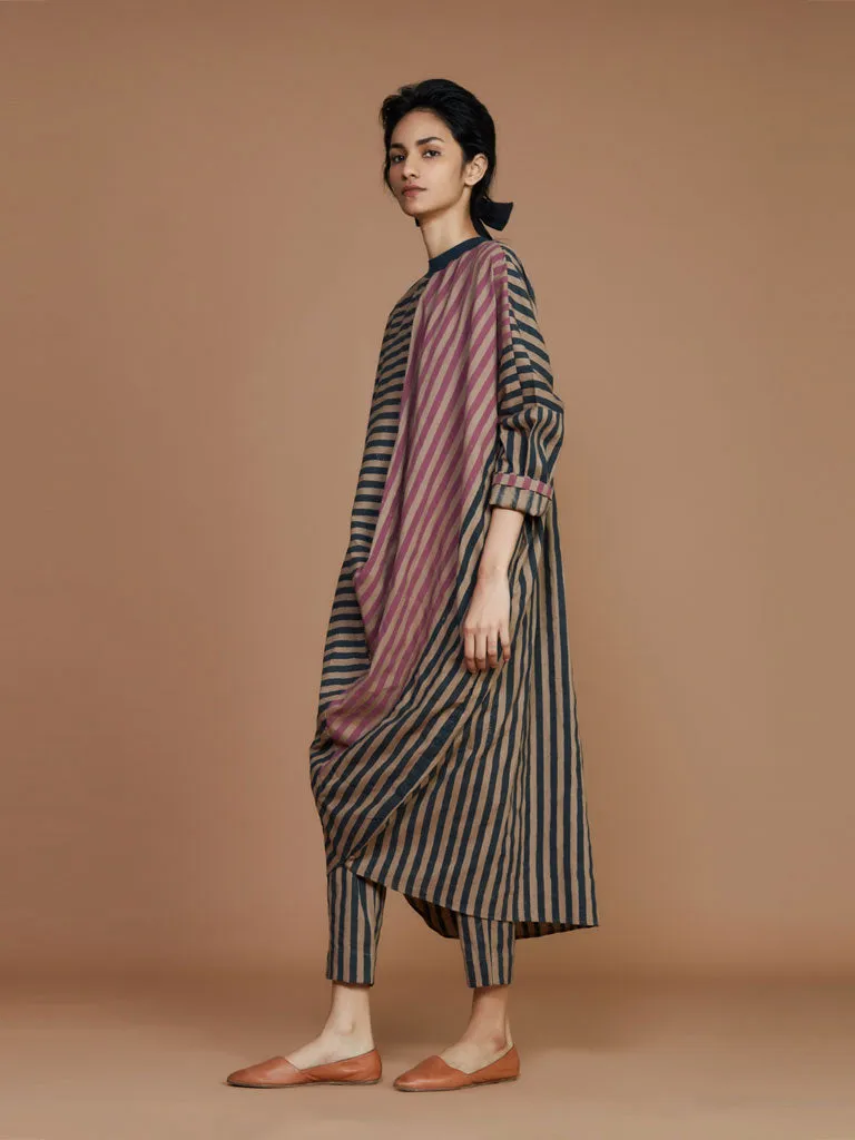 Ribbed Cowl Striped Tunic