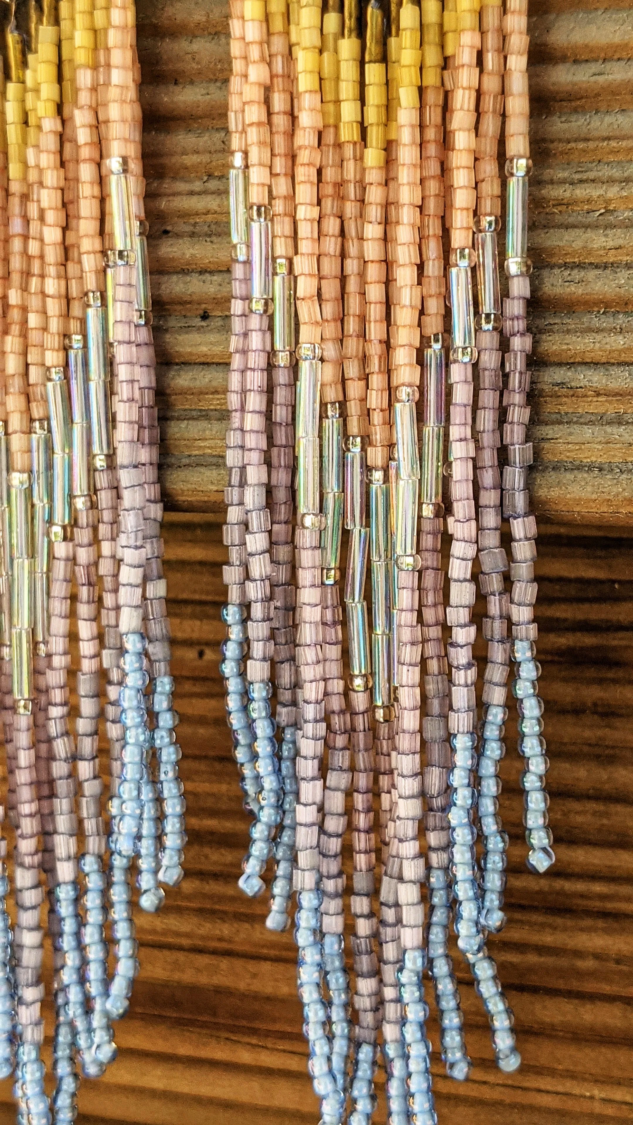 Santa Monica Beach Seed Bead Earrings