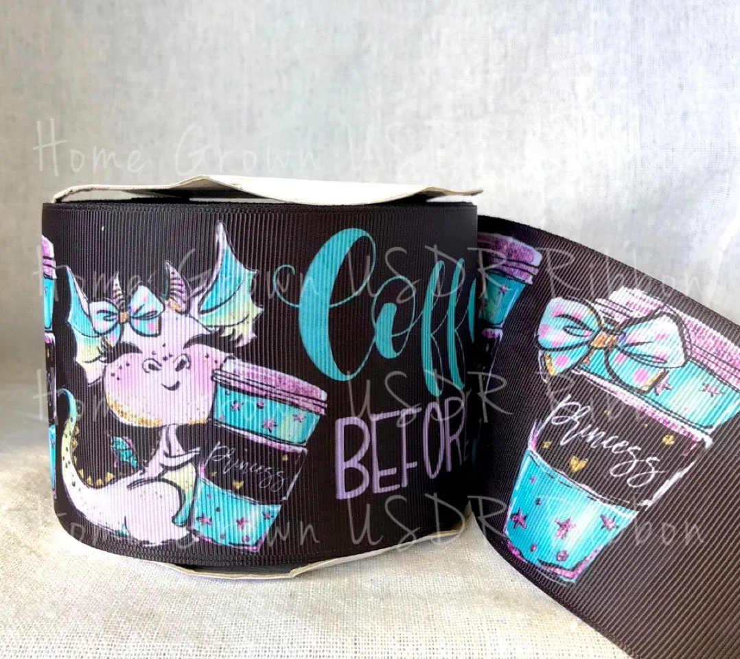 Sassy Collection - Coffee Before Talkie Double Sided Ribbon