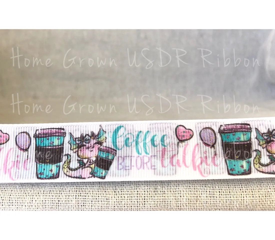 Sassy Collection - Coffee Before Talkie Double Sided Ribbon