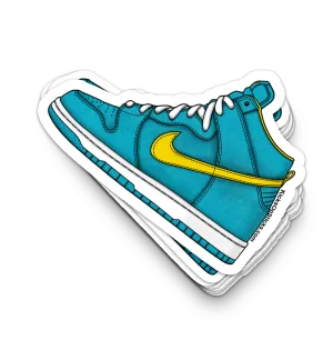 SB Dunk High "Tropical Teal" Sneaker Sticker