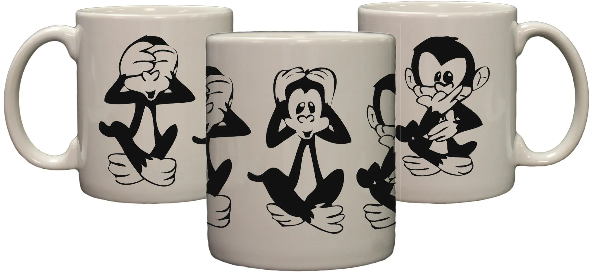 See No Evil, Hear No Evil, Flip The Bird 11oz Coffee Mug