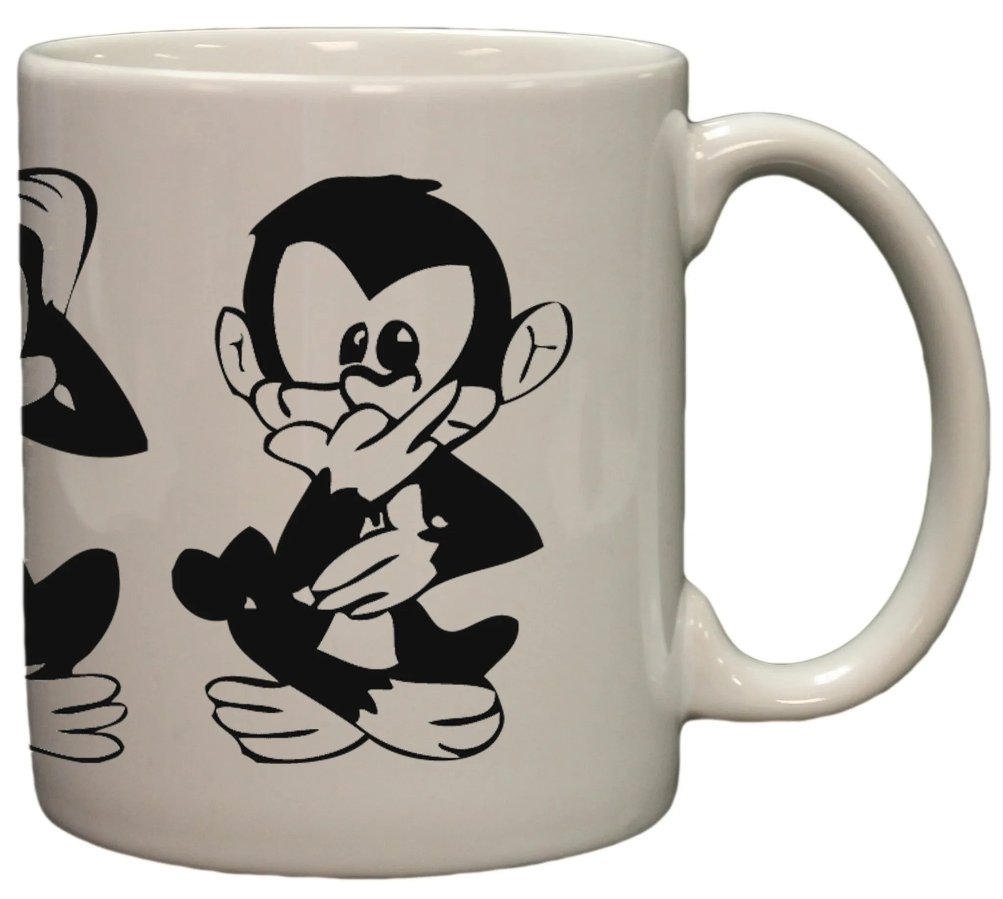 See No Evil, Hear No Evil, Flip The Bird 11oz Coffee Mug