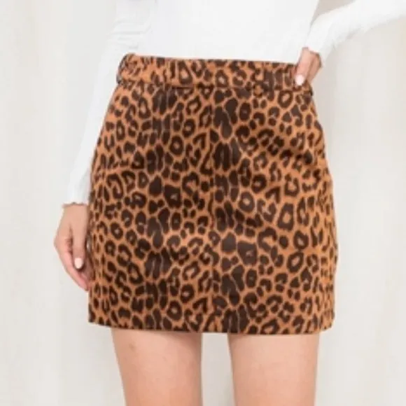 Sexy Little Leopard Print Mini Skirt