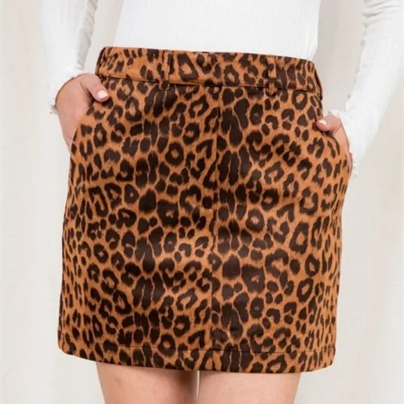 Sexy Little Leopard Print Mini Skirt