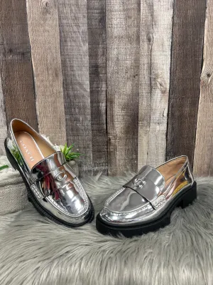 Shoes Designer By Coach In Silver, Size: 7.5