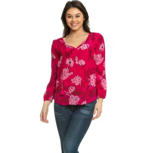 Silk Janessa Magenta Top