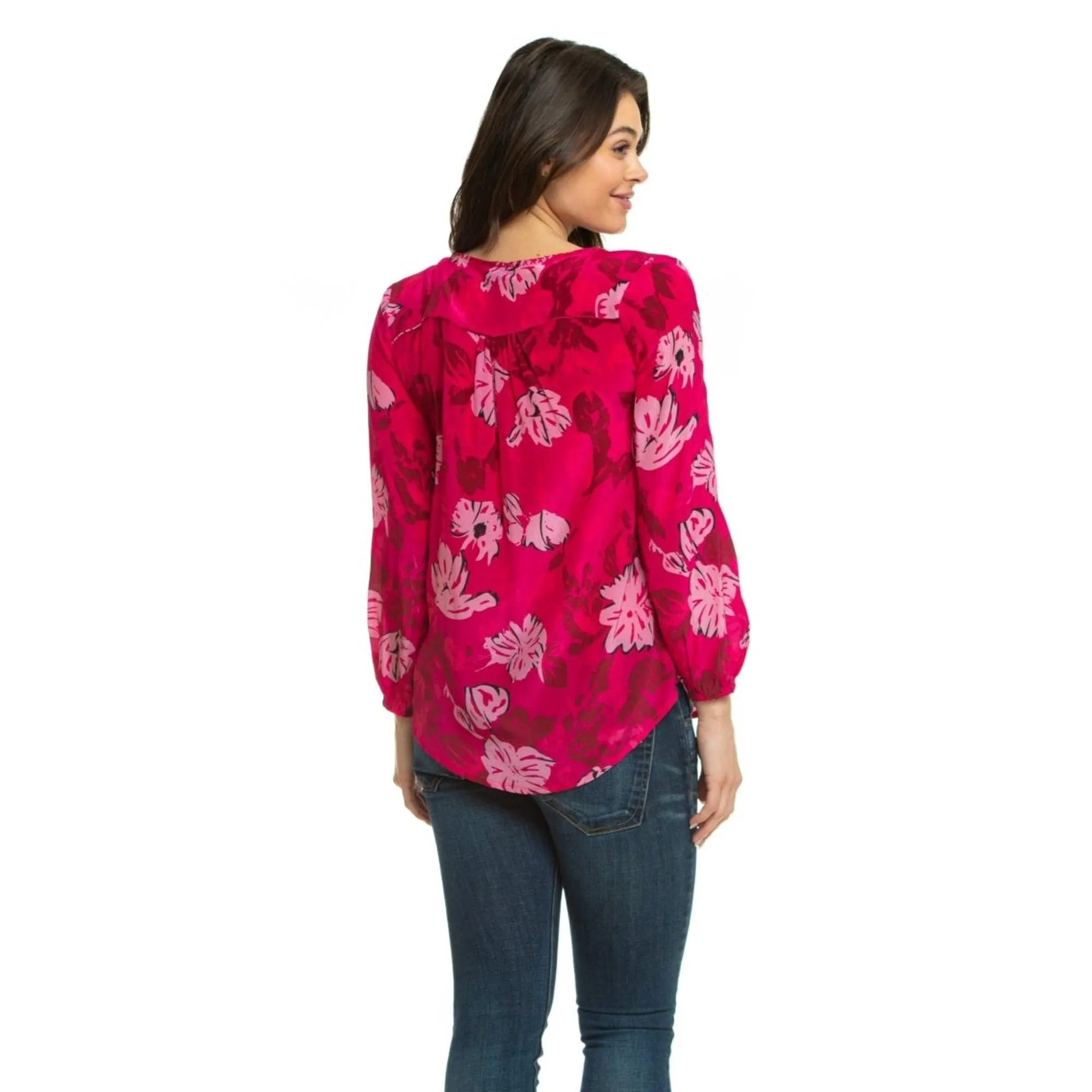 Silk Janessa Magenta Top