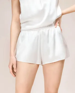 Silk shorts PEARL WHITE
