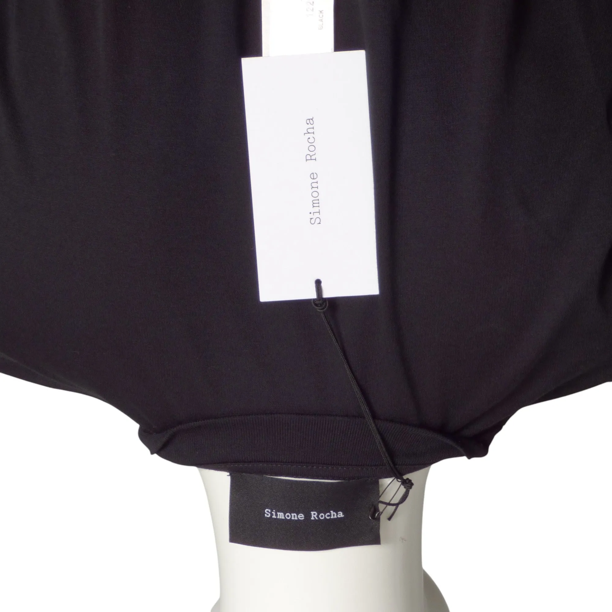 SIMONE ROCHA- NWT Black Beaded & Gathered Top, Size 4