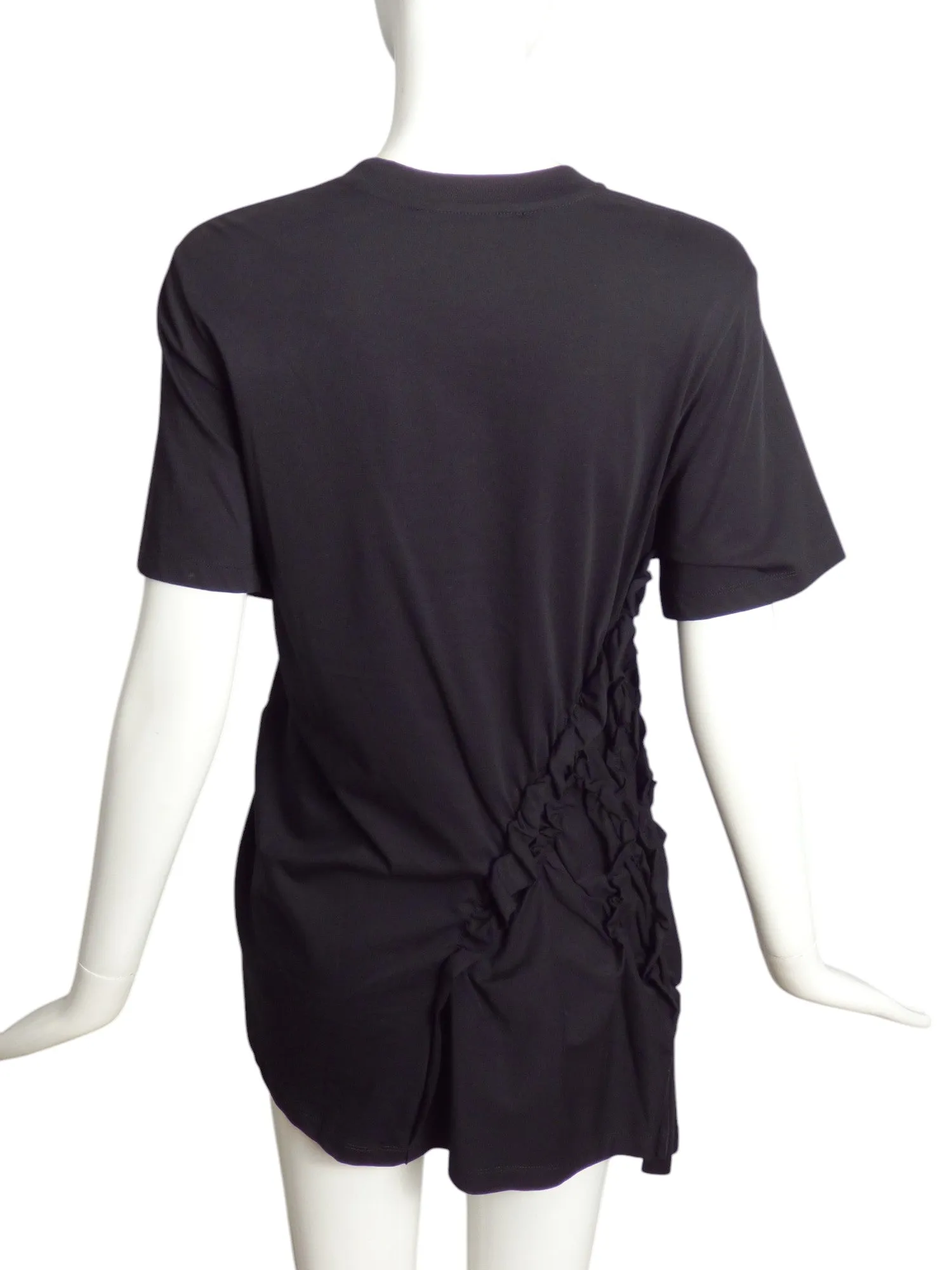 SIMONE ROCHA- NWT Black Beaded & Gathered Top, Size 4