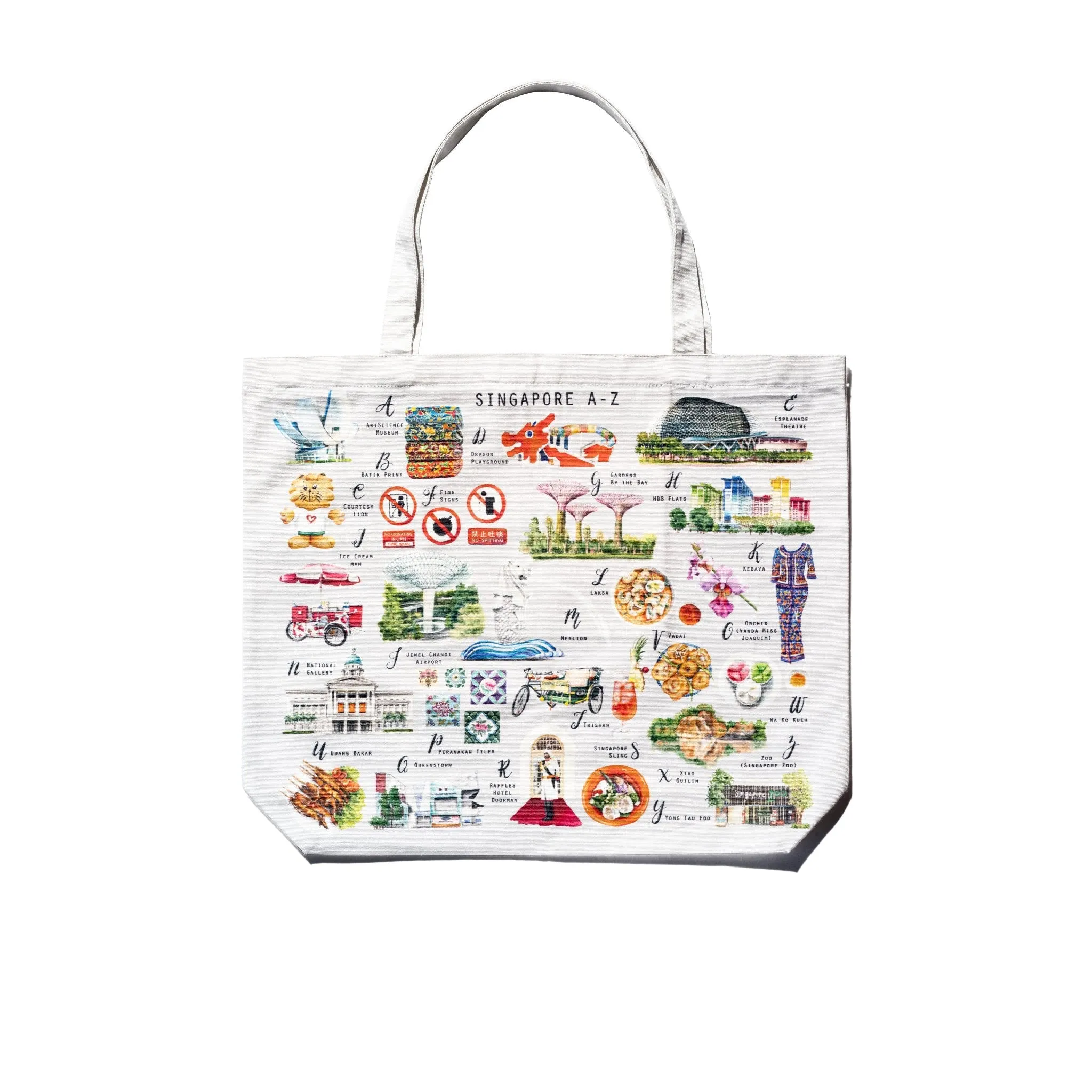 Singapore A-Z Tote Bag