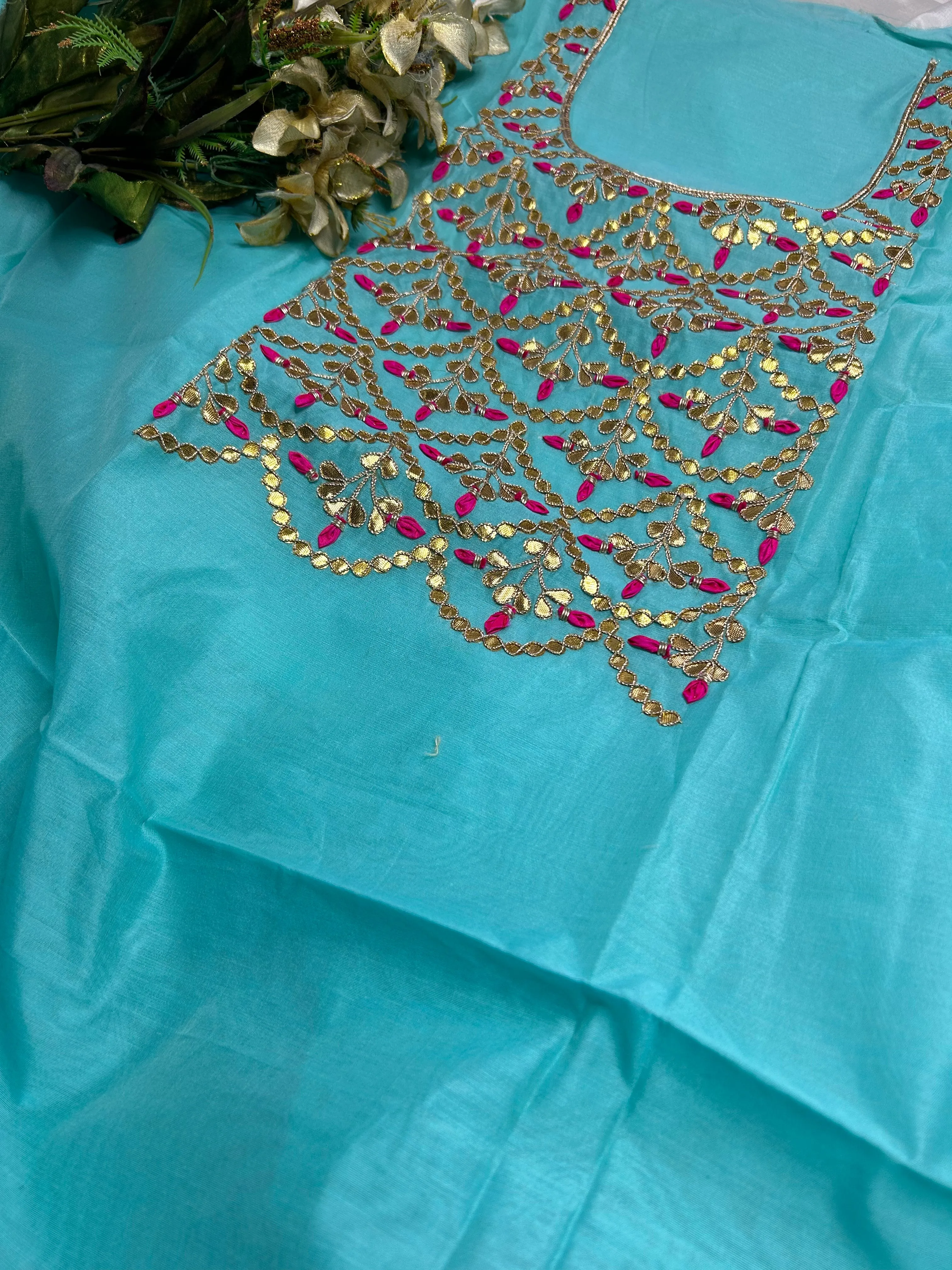 Sky Blue Gotawork Salwar Suit