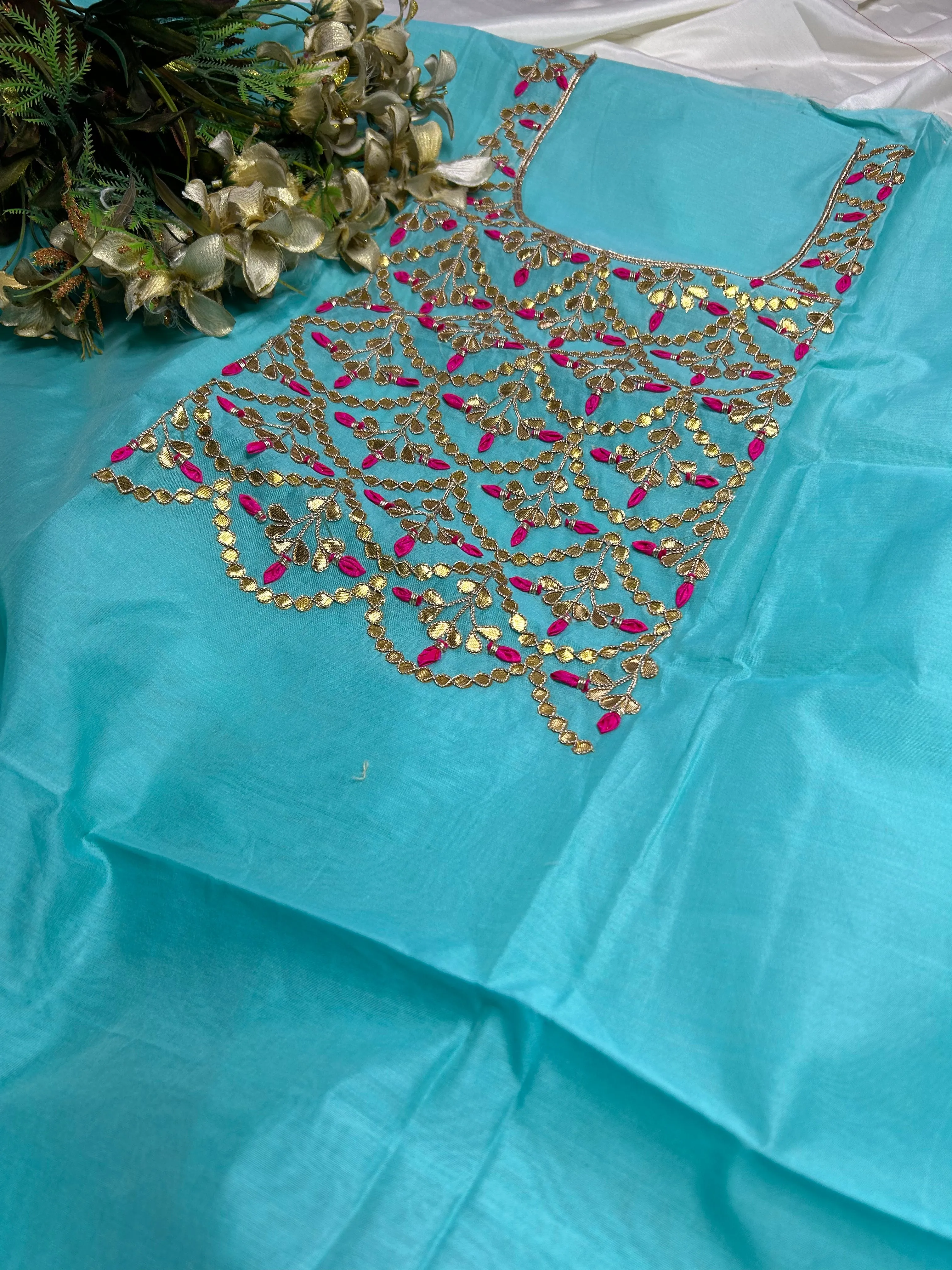 Sky Blue Gotawork Salwar Suit
