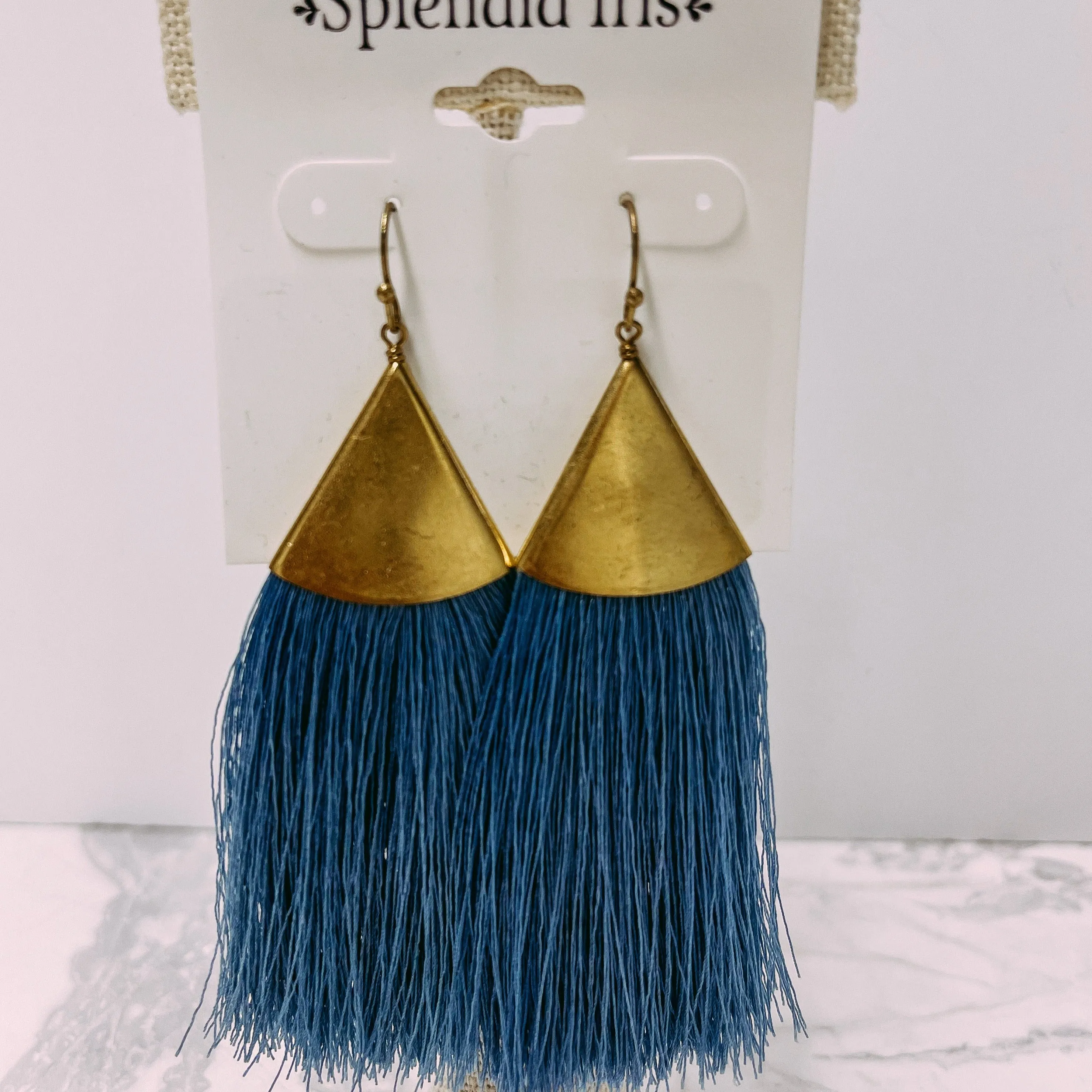 SLATE TASSEL EARRINGS