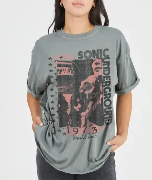 SONIC UNDERGROUND BOYFRIEND TEE-GREEN