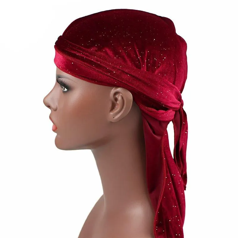 Sparkle Velvet Velour Durag