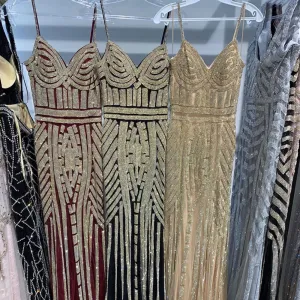 sparkly mermaid evening dresses long spaghetti strap modest cheap elegant evening gown 2021