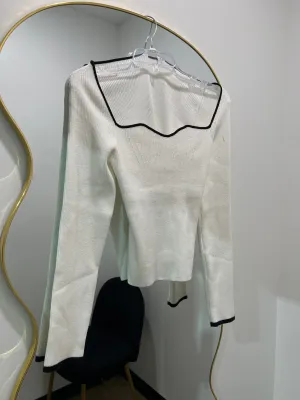 Square Neck Outline Sweater