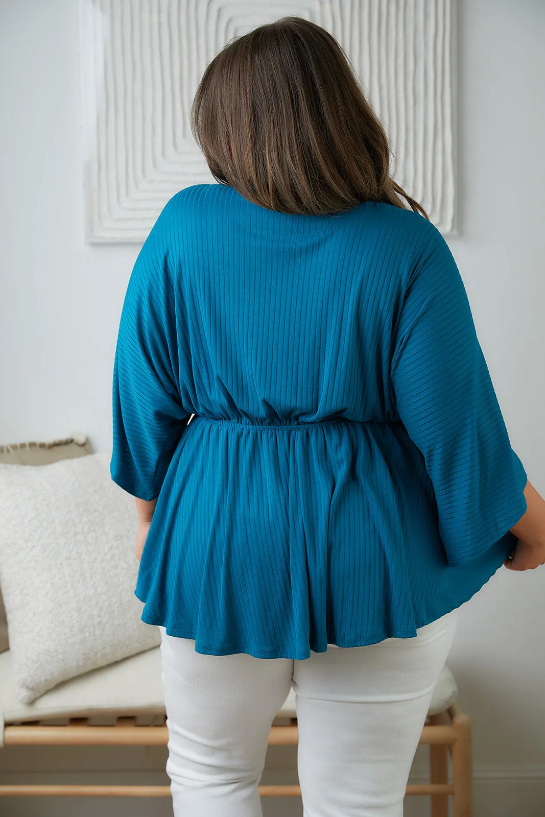 Storied Moments Dolman Top in Teal