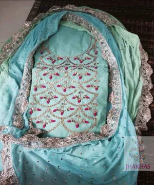 Stylish Sky Blue Gotawork Salwar Suit