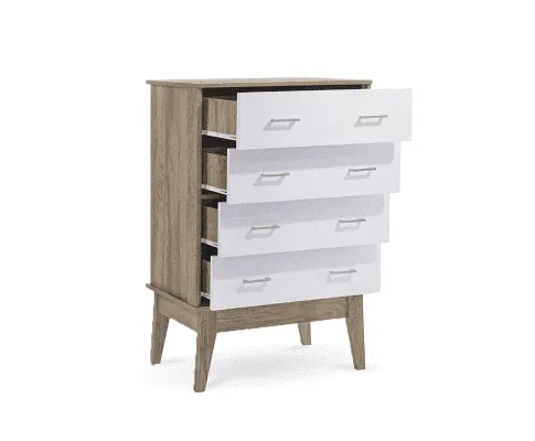 Tallboy Designer Chest of Drawer - Oak
