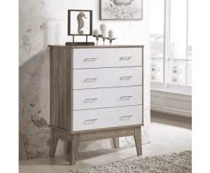 Tallboy Designer Chest of Drawer - Oak