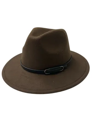 Tan Brown Fedora Hat