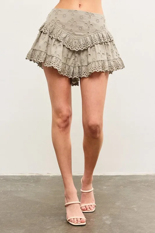 The Pia skort- Lt Olive