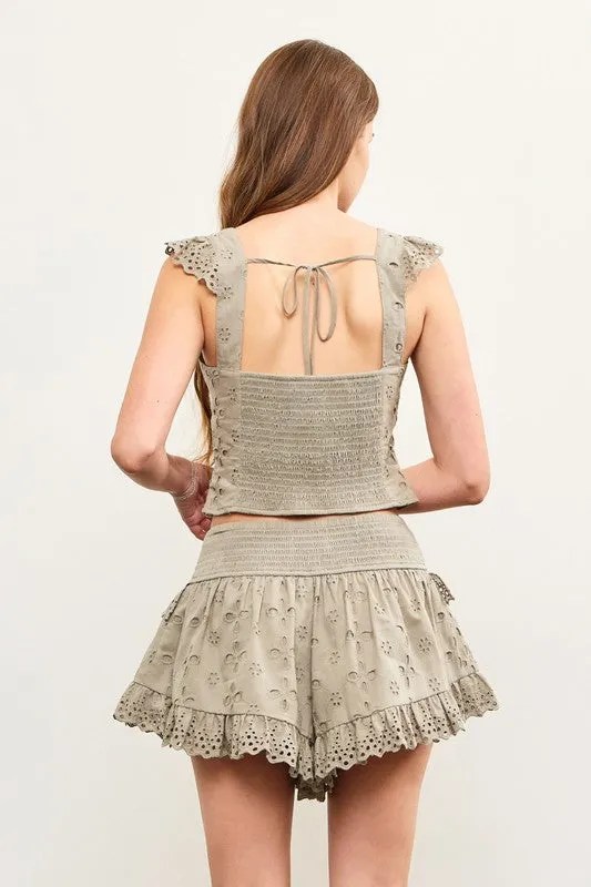 The Pia skort- Lt Olive