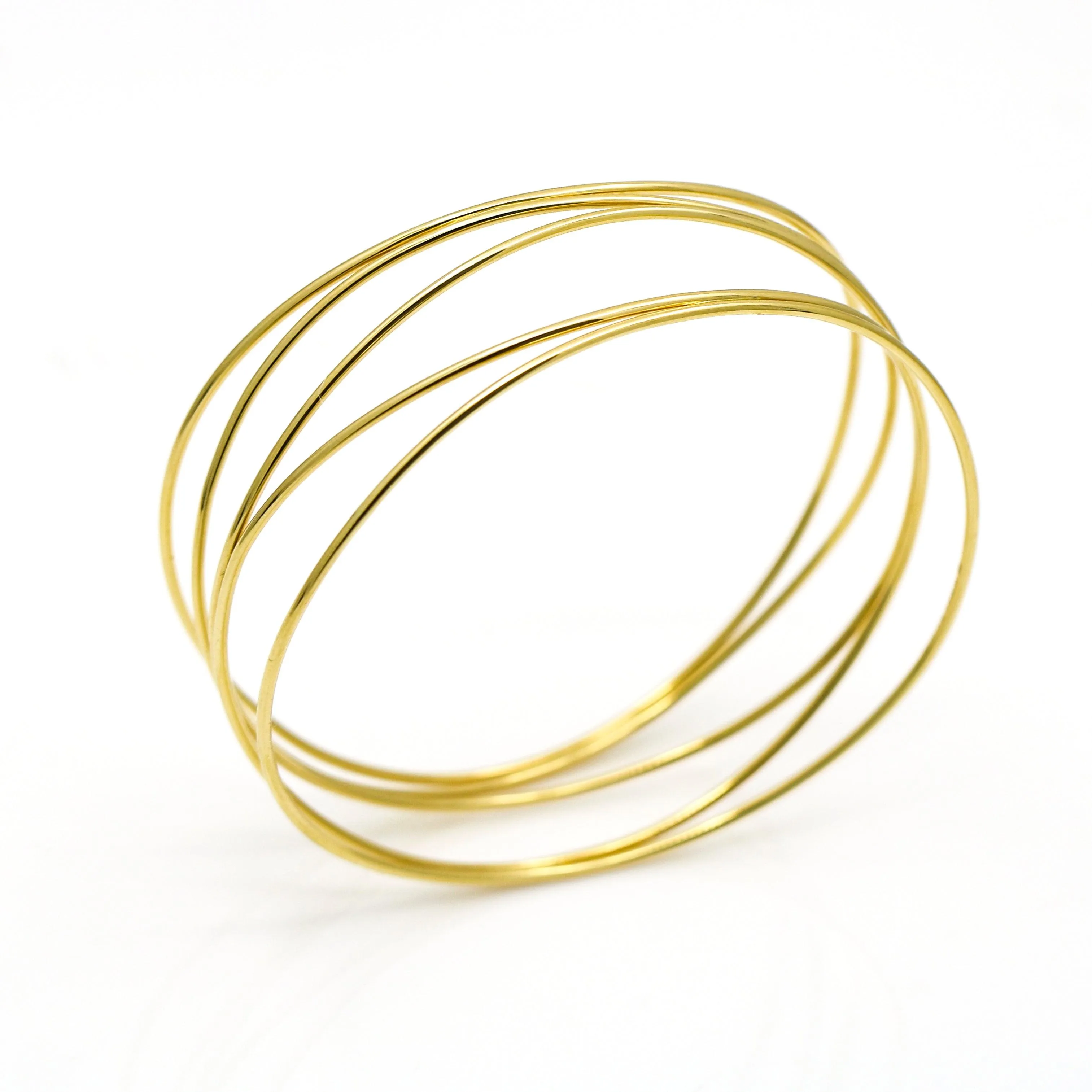 Tiffany & Co. Elsa Peretti Five-Row Wave Bangle Bracelet in 18k Yellow Gold