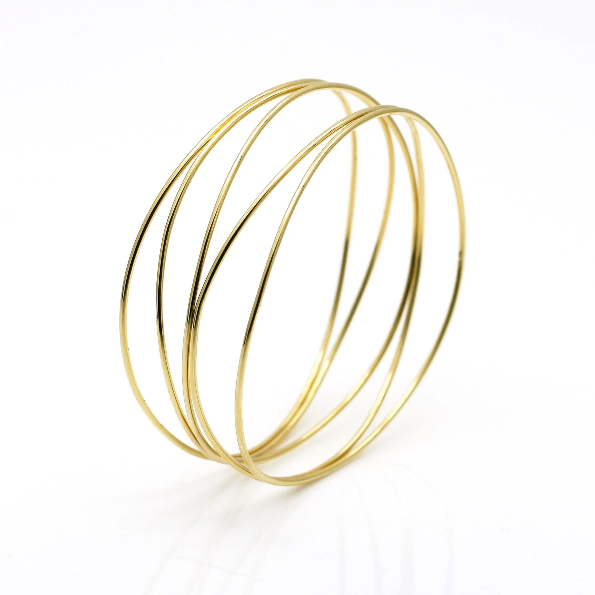 Tiffany & Co. Elsa Peretti Five-Row Wave Bangle Bracelet in 18k Yellow Gold