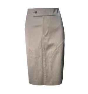 Tom Ford for Gucci 2003 Khaki Midi Skirt, NWT